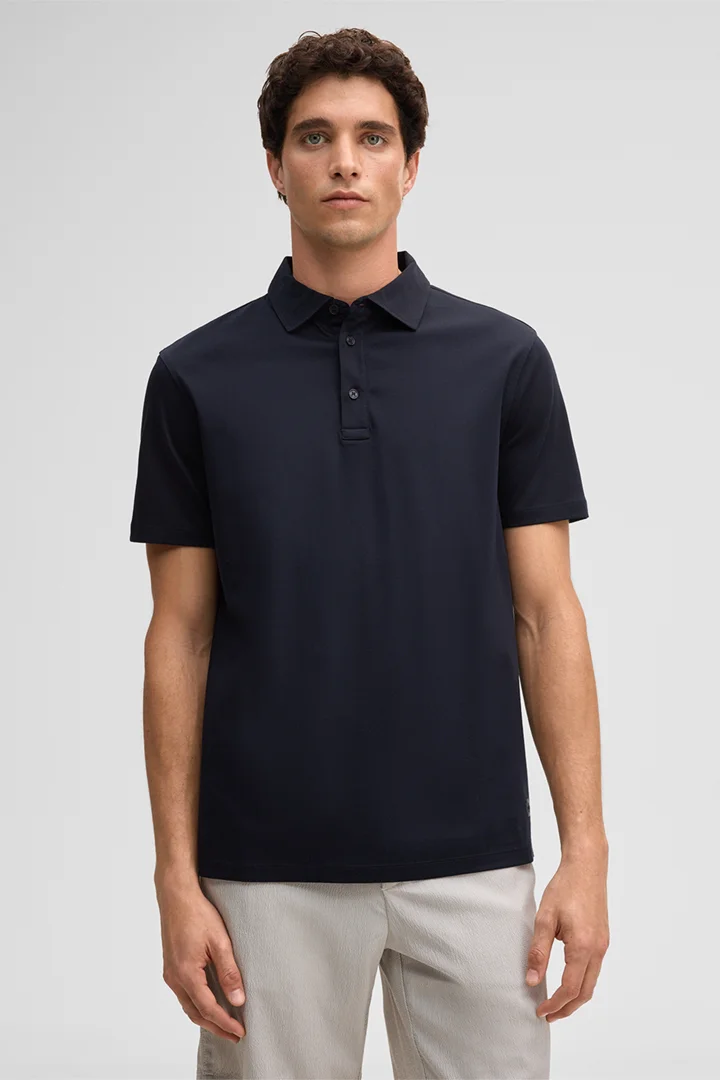 Leads to product detail page "Pepe Polo Shirt in Navy"
