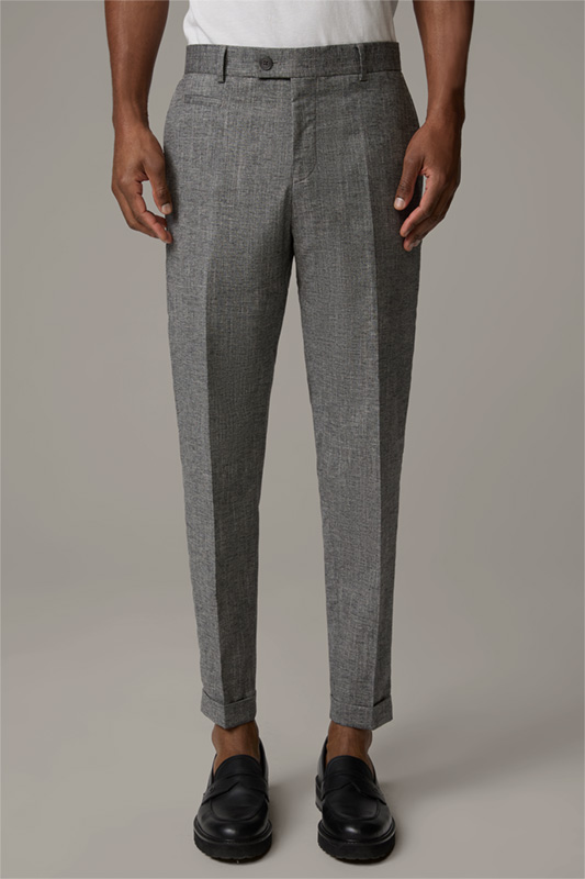 Pantalon de costume modulaire Luc, gris chiné