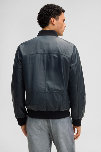 Lederjacke Boston, dunkelblau