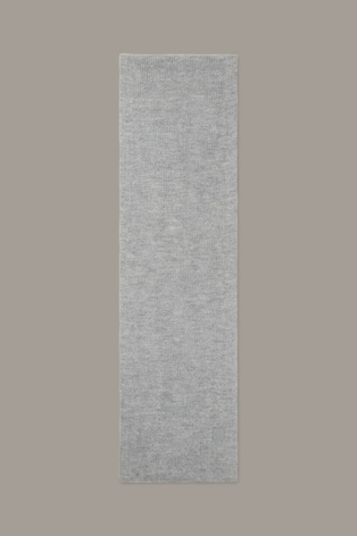 Loras Knitted Scarf in Light Grey