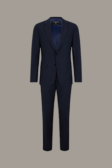 Costume en laine vierge stretch Caidan-Tius, bleu foncé