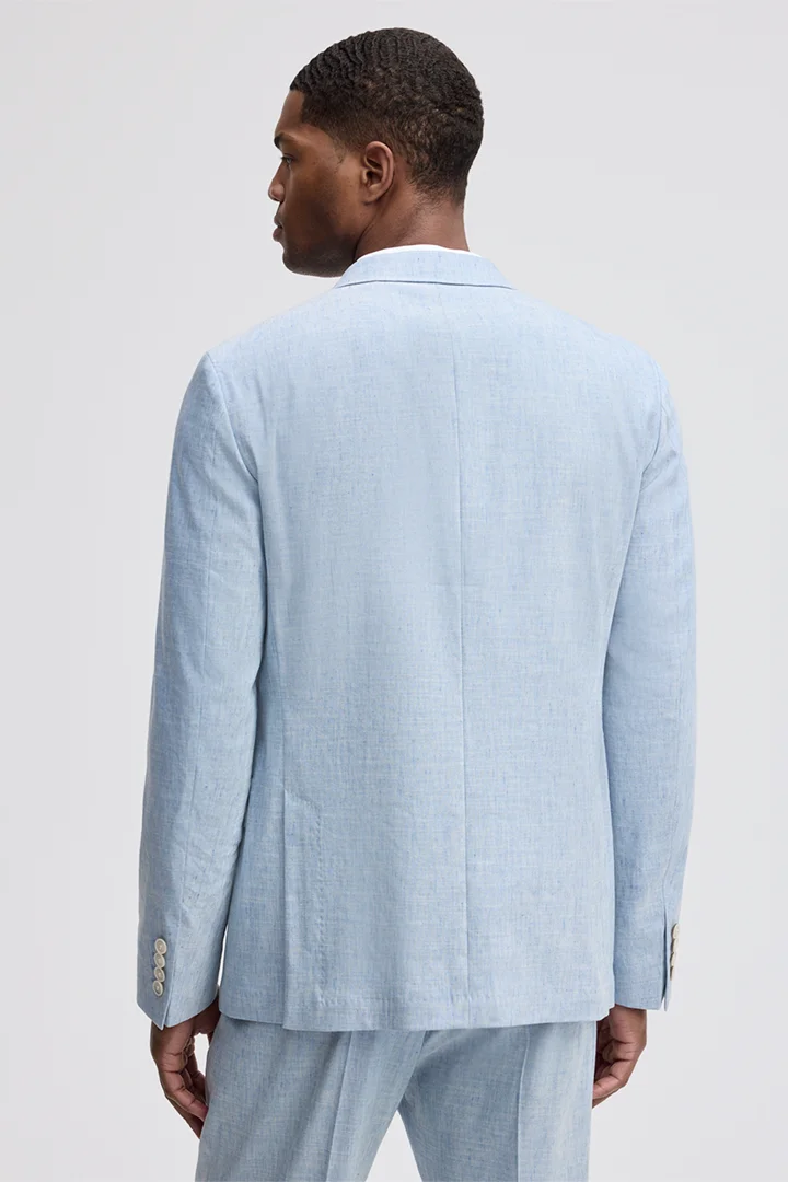 Leads to product detail page "Ari Modular Blazer with Linen Blend in Blue Marl"