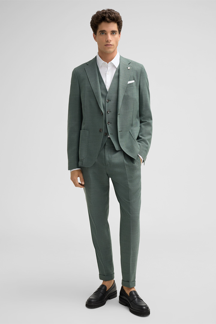 Leads to look detail page “Acon-Luis Modular Suit in Green”