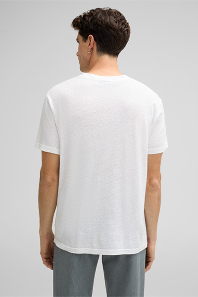 Lino Linen Blend T-shirt in White