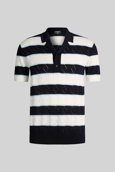 navy/weiß gestreift