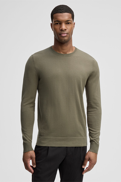 Baumwoll-Pullover Vincent, oliv
