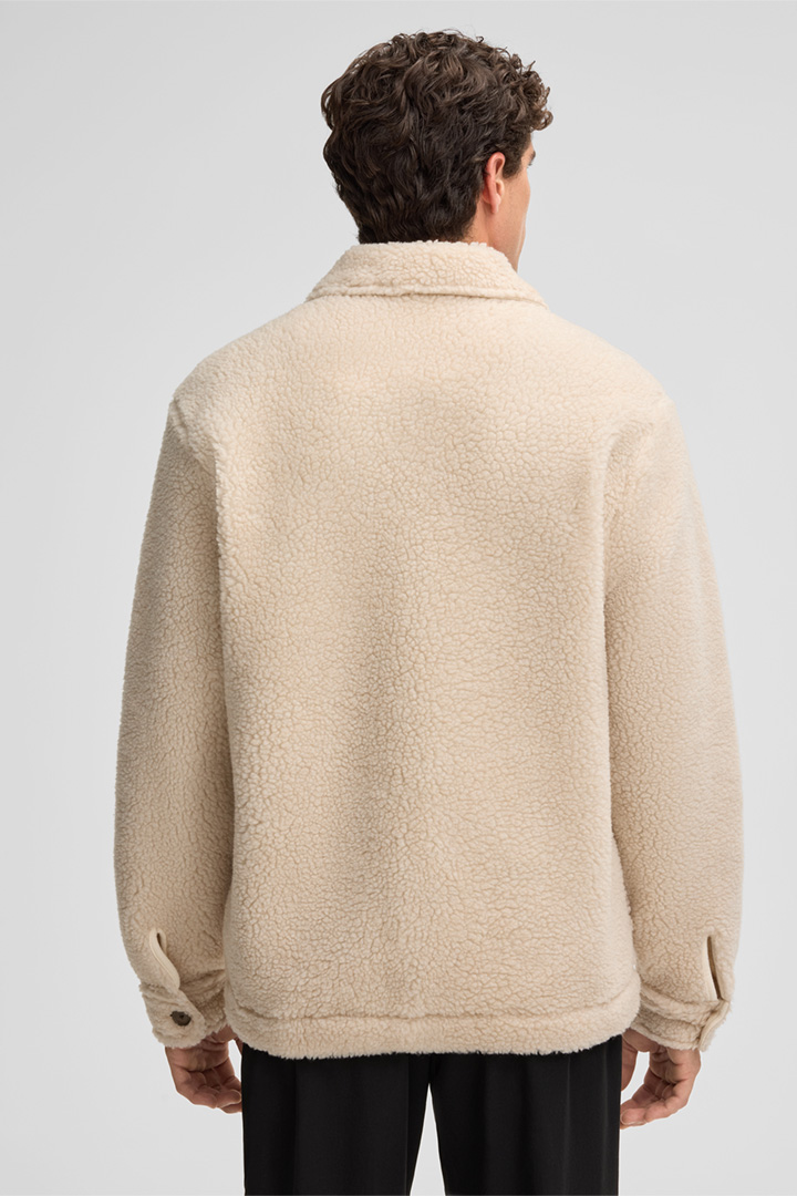 Norin Teddy Overshirt in Beige