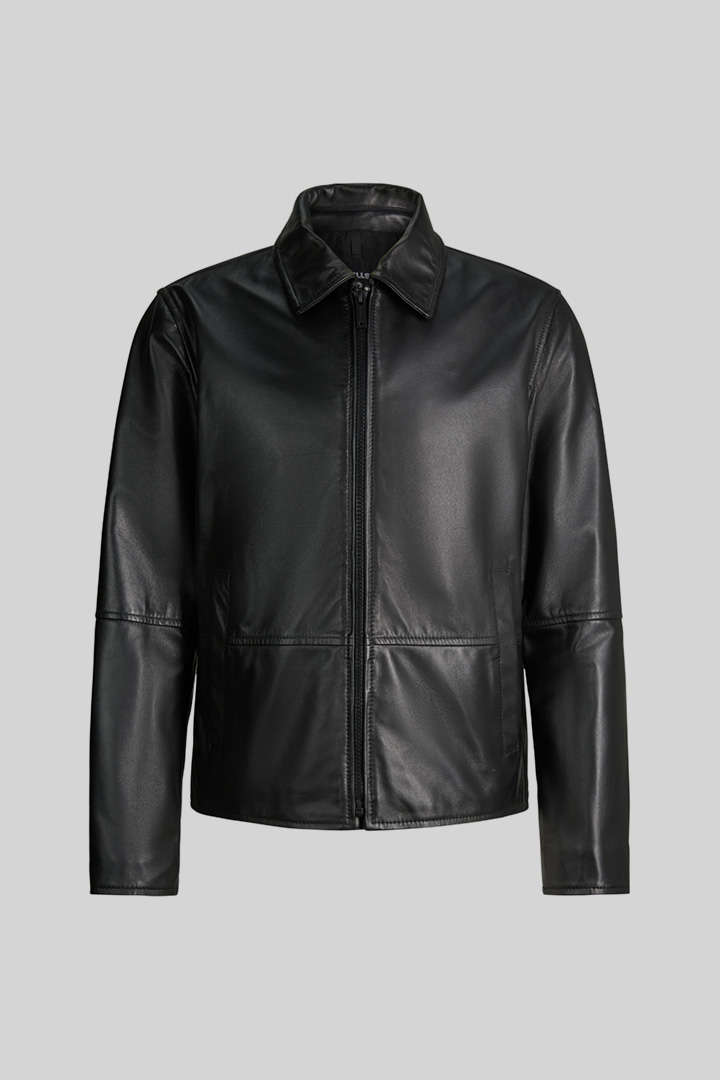 Führt zu Produktdetailseite „Lederjacke Kellan, schwarz"