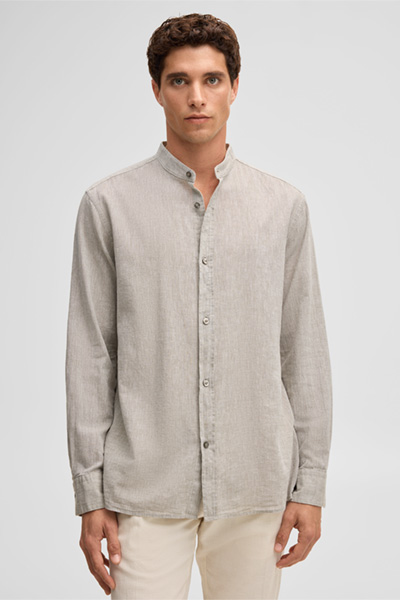 Leidt naar de productdetailpagina „Overhemd Calisto met linnen, groen"