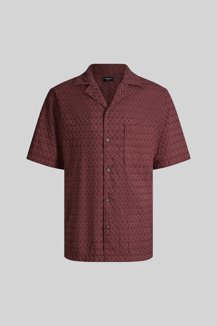 Leidt naar de productdetailpagina „Korte mouwen shirt Ciscon, rood gestructureerd"