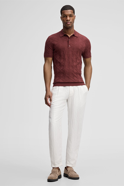 Poloshirt Vincent, bordeauxrot