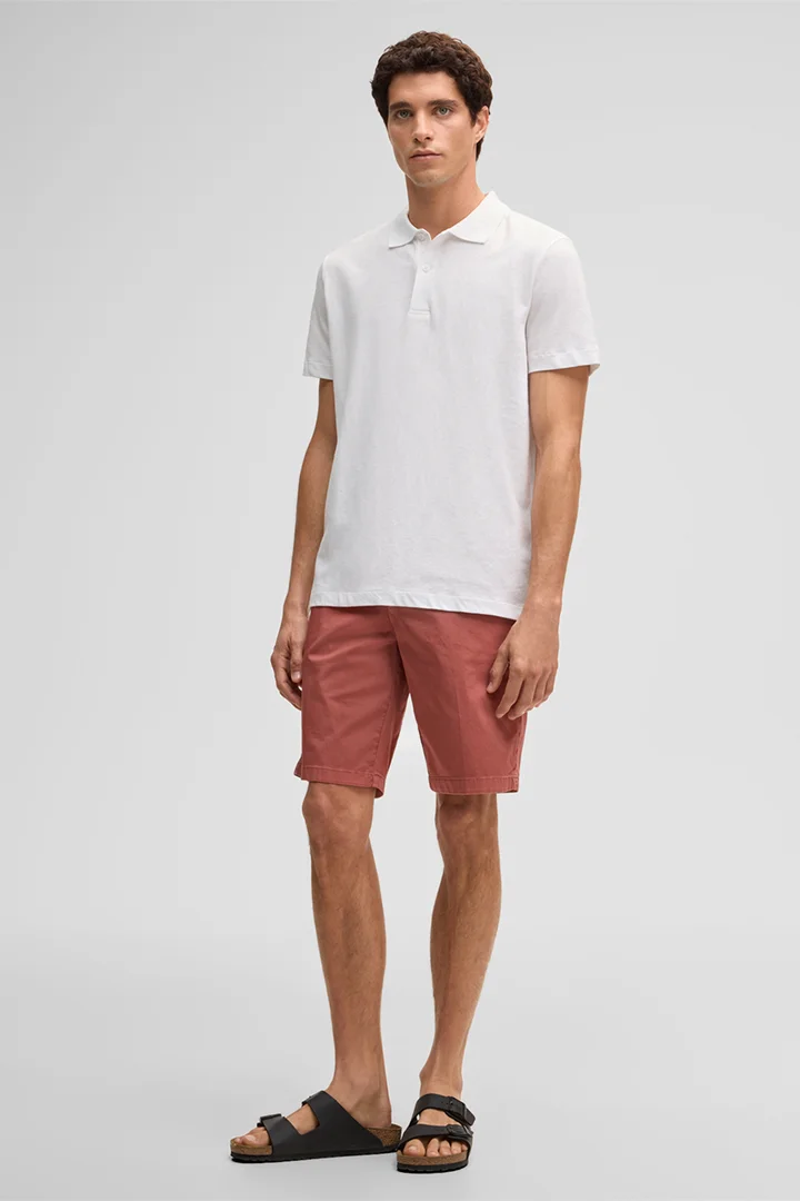 Führt zu Produktdetailseite „Poloshirt Lino, weiß"