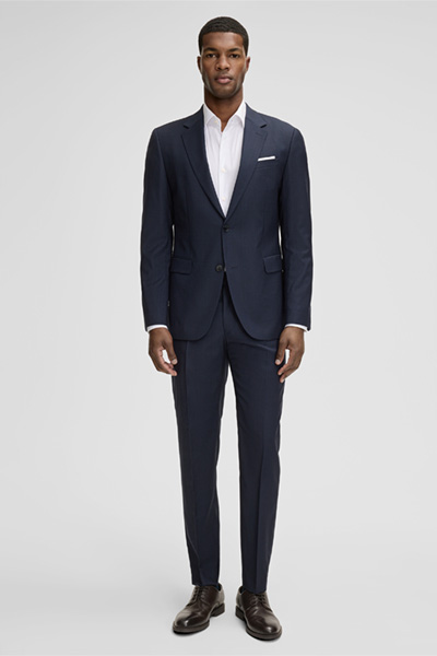 Anzug Aidan-Melwin, dunkelblau gemustert