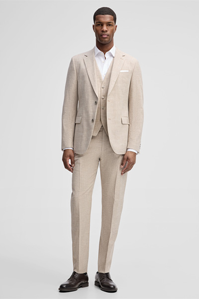 Weste Gyl, beige meliert