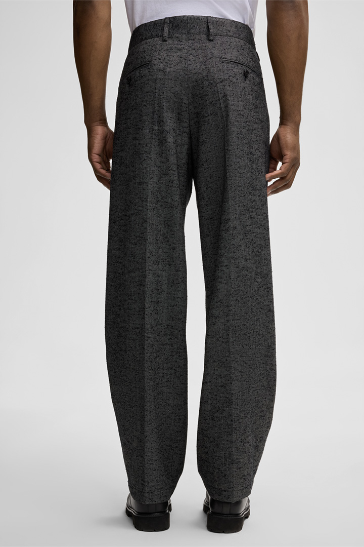 Jarod Suit Trousers in an Anthracite Pattern