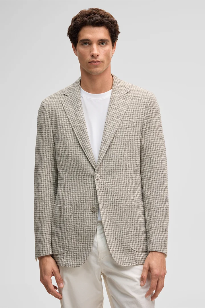 Führt zu Produktdetailseite „Sakko Acon, beige gemustert"