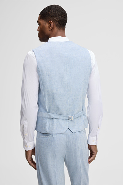 Anzug-Weste Gyl, blau meliert