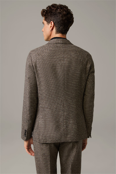 Acon Modular Wool Blend Jacket in Brown Check