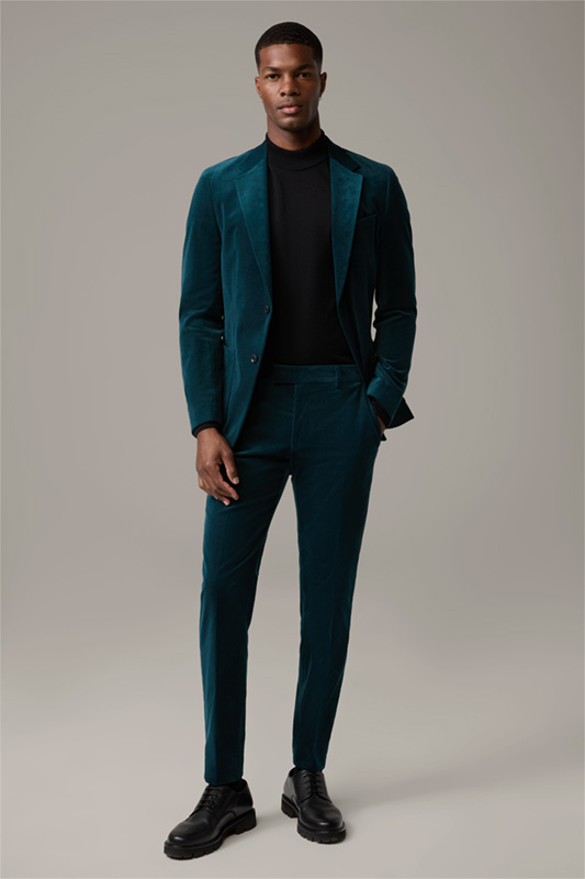 Melwin Corduroy Trousers in Turquoise