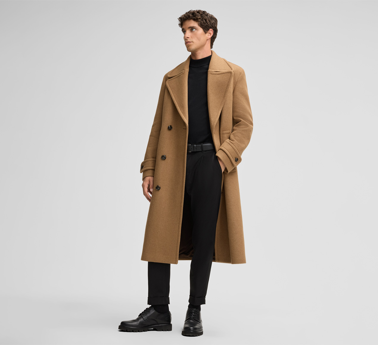 Strellson presents the product S.C. Wool Blend Coat in Camel from the category Coats