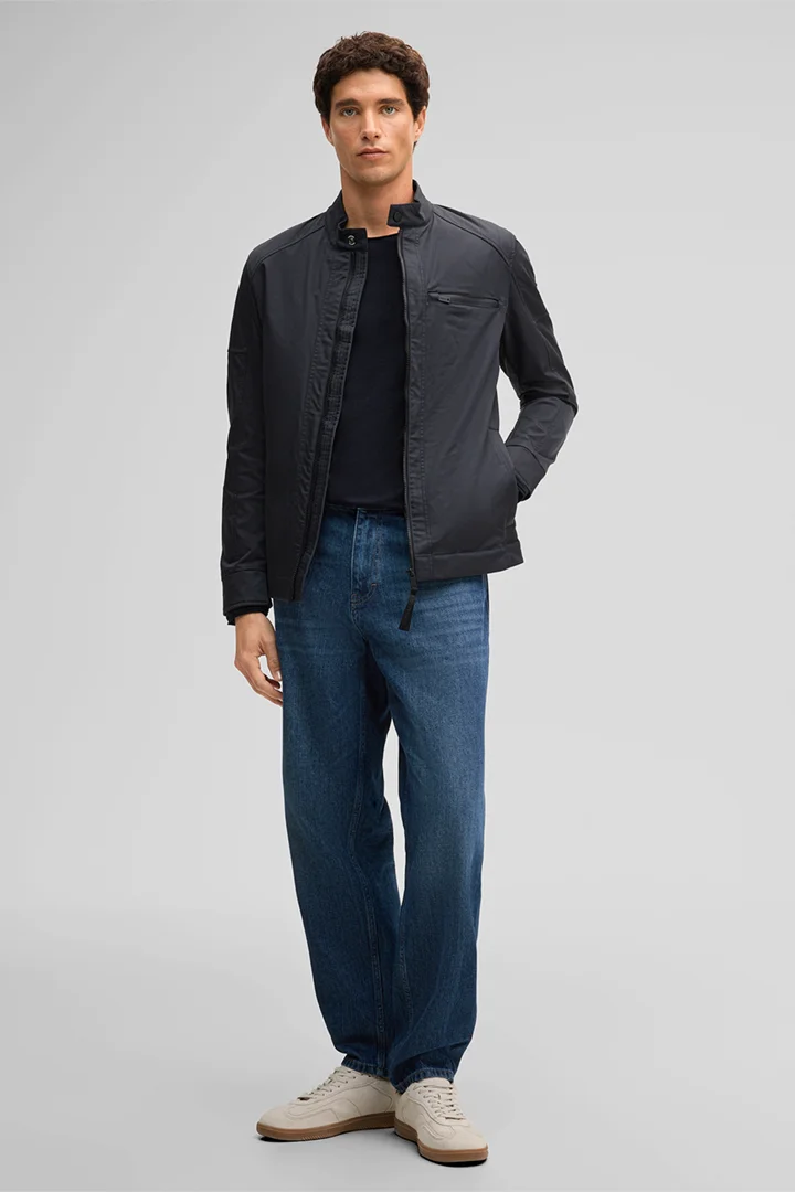 Leads to product detail page "Rockston jacket, navy"