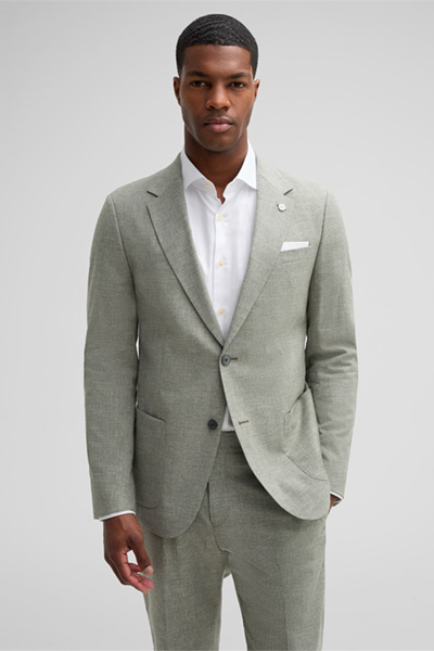 Leidt naar de productdetailpagina „Combinatiecolbert Arndt, lichtgroen gemêleerd"