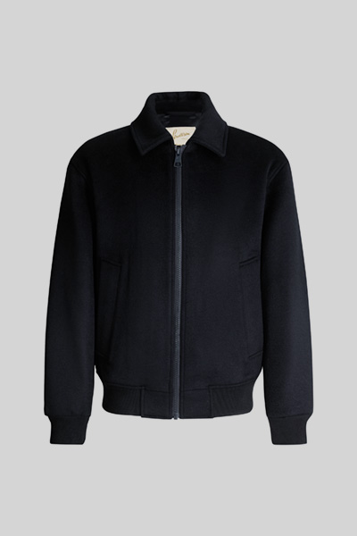 Wool Blouson in Dark Blue