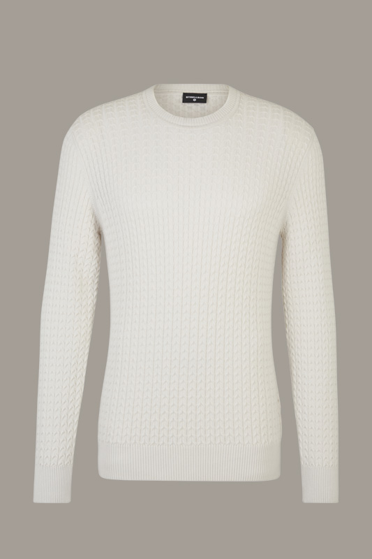 Pull-over en maille Kito, avec structure offwhite