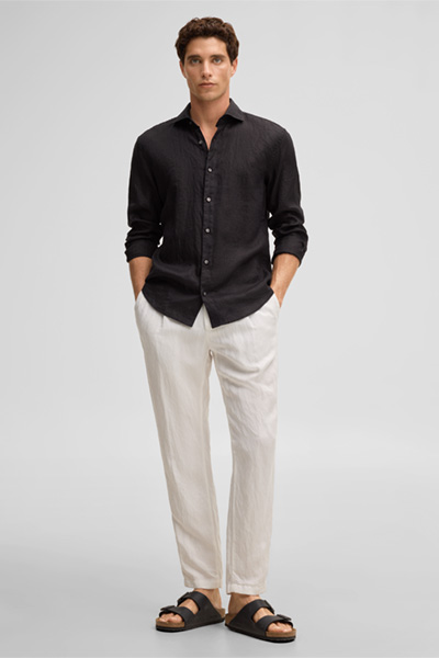 Führt zu Produktdetailseite „Hemd Ceasar, schwarz"