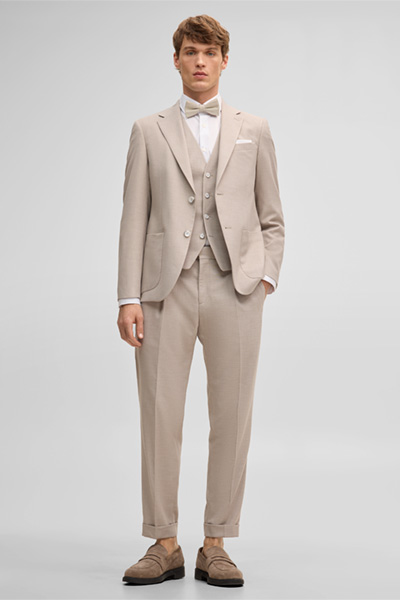 Modular suit trousers Luis, beige
