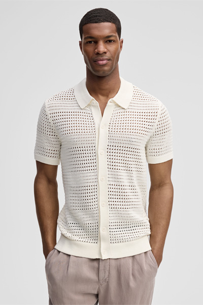 Strick-Shirt Ander, offwhite