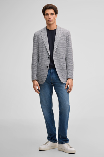 Sakko Acon, navy gemustert