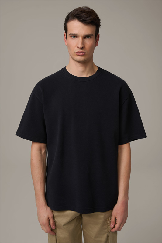 t-shirt en coton pico, noir