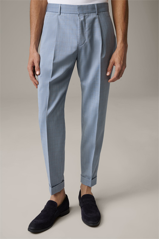 Pantalon de costume modulaire Luis, bleu clair chiné