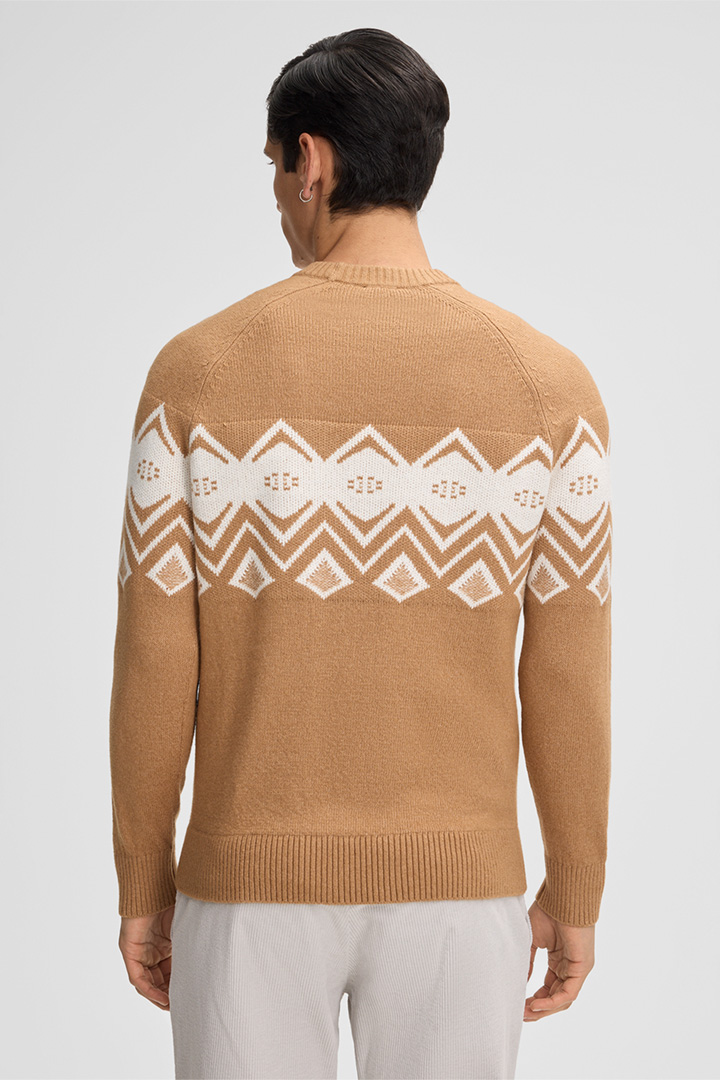 Tito Pullover in Beige/Off-white