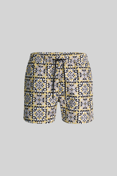 Badeshorts Lago, senfgelb gemustert