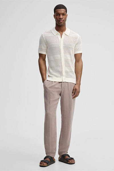 Strick-Shirt Ander, offwhite