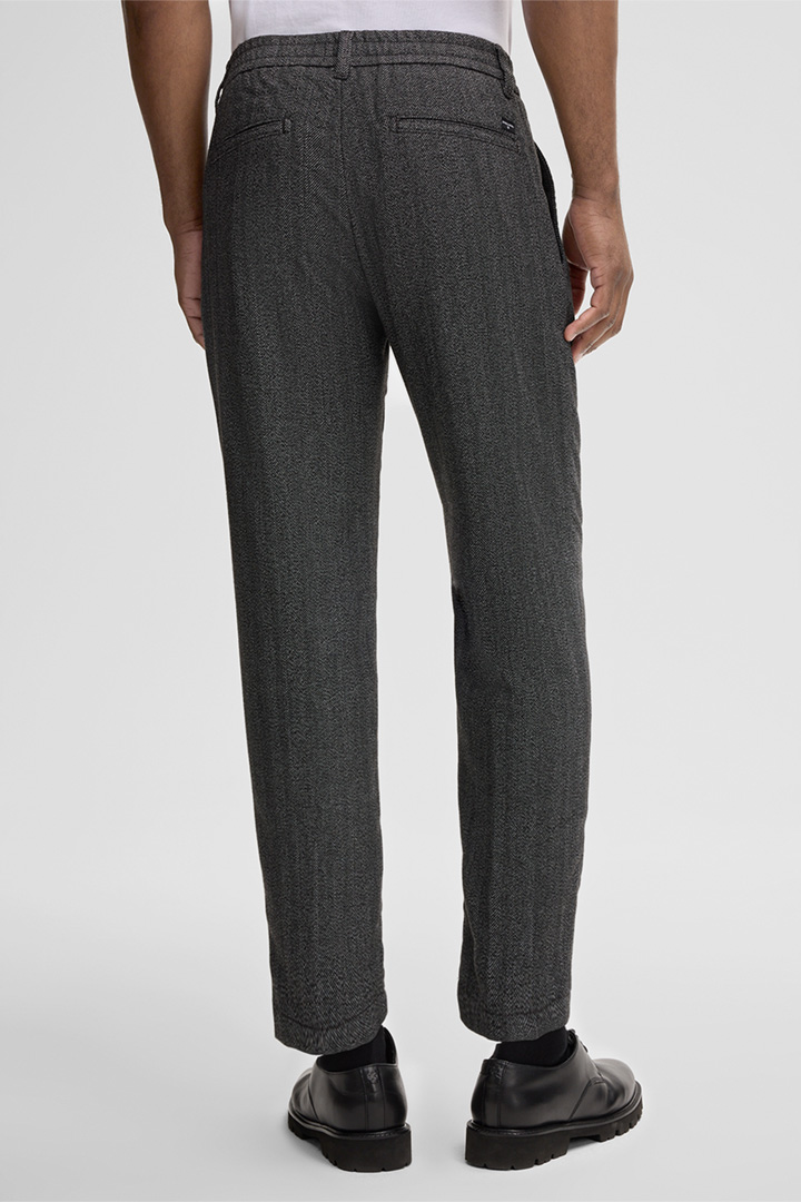 Pantalon en toile Lui, anthracite chiné