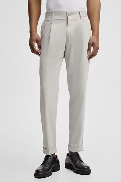 Flex Cross Anzughose Louis, hellgrau