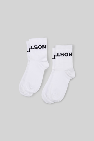 2-pack sports socks, quarter length, white