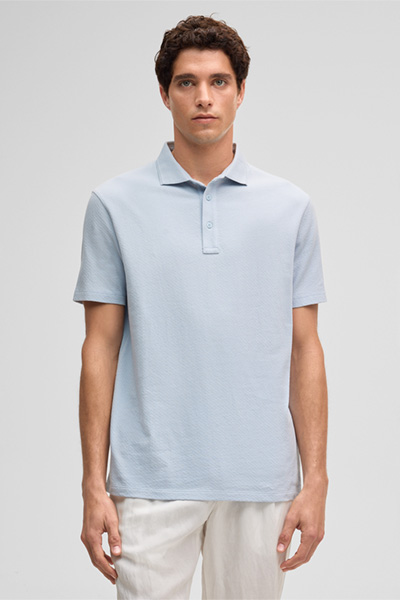 Poloshirt Fisher, hellblau