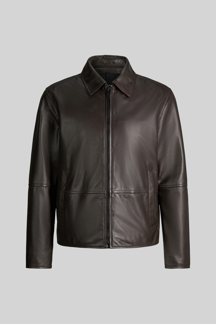 Führt zu Produktdetailseite „Lederjacke Kellan, dunkelbraun"