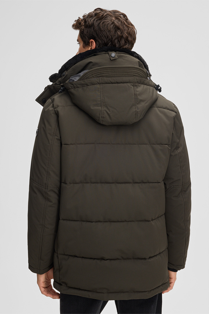 Gewatteerde jas Plaza, olijfgroen