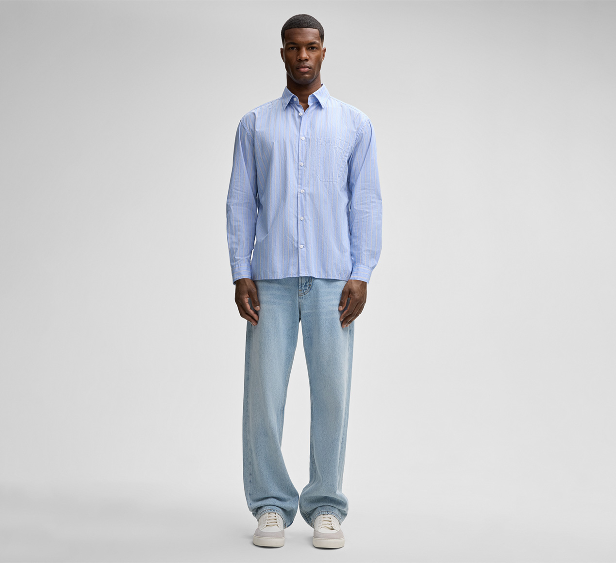 Strellson presents the product Charlie Shirt in Blue Stripes from the category Shirts