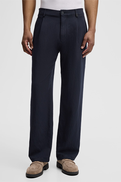 Bundfaltenhose Jarod, navy