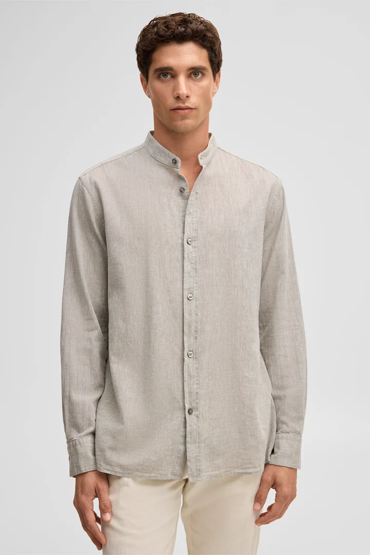 Leidt naar de productdetailpagina „Overhemd Calisto met linnen, groen"