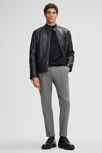 Lederjacke Piers, schwarz