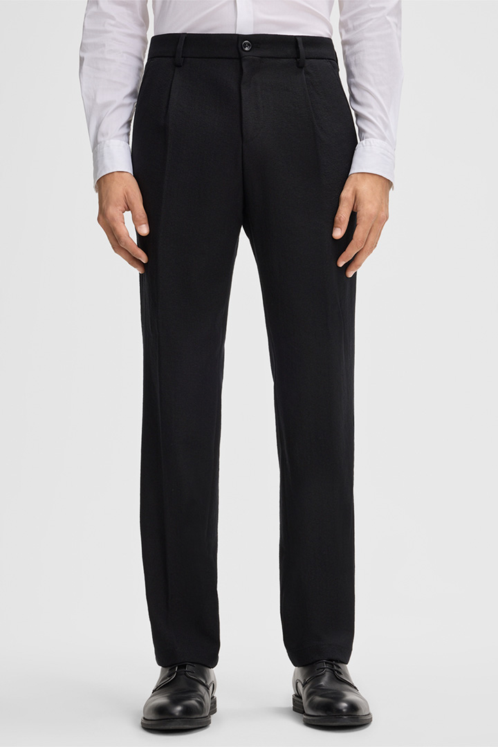 Leads to product detail page "Tomeo Modular Suit Trousers in Black"