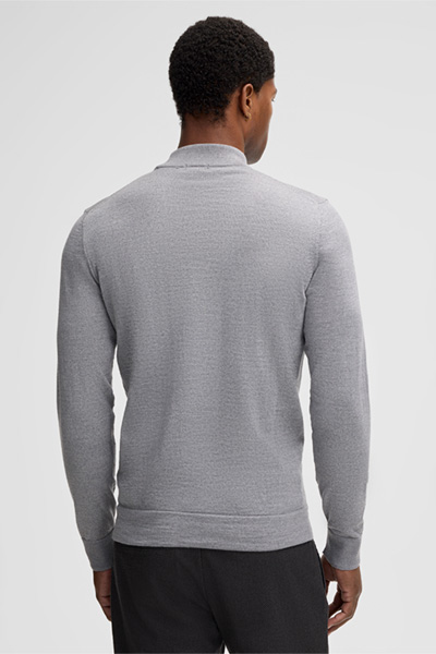 Marek Virgin Wool Pullover in Grey