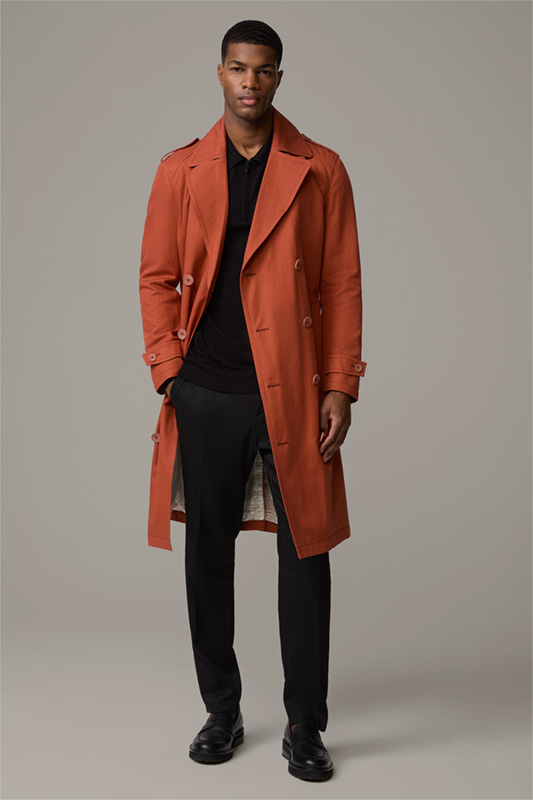 Trench-coat Summer, rouge rouille